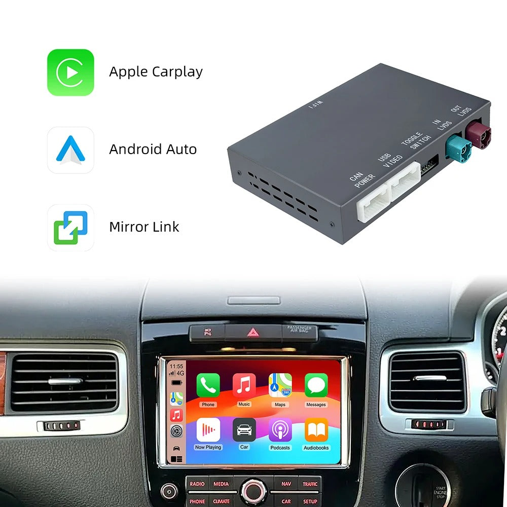 8-Inch Wireless RNS850 Multimedia for Volkswagen Touareg 2011-2018 Dashboard Carplay & Android with USB Connection 4K AirPlay