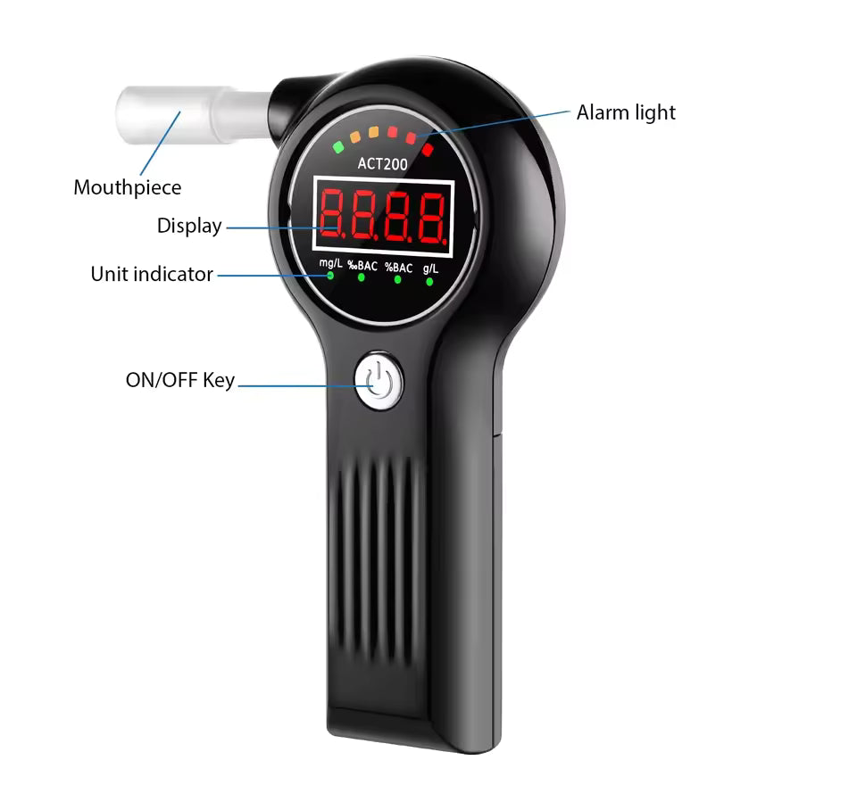 Factory Sale Breathalyzer Portable Digital Alcotest Car Accessory Alcohol Checker