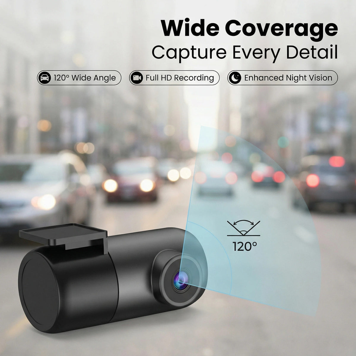 Compact Mini Dash Cam – Discreet Cylindrical Car Driving Recorder